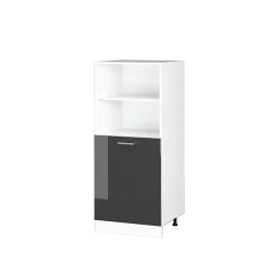 Vicco Armoire universelle Anthracite Haute brillance 60cm avec étagères ouvertes, et porte