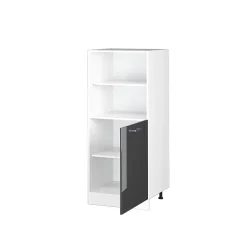 Vicco Armoire universelle Anthracite Haute brillance 60cm avec étagères ouvertes, et porte