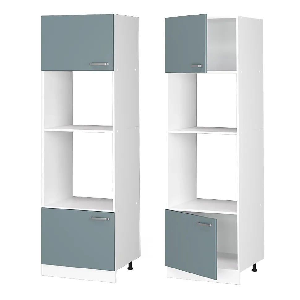 Vicco Armoire universelle Bleu-gris 60cm avec étagères ouvertes, et portes