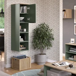 Vicco Armoire universelle Vert 30.2x120cm avec une porte