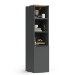 Vicco Armoire universelle Anthracite/Sonoma 30.2x120cm avec une porte