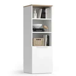 Vicco Armoire universelle Blanc/Sonoma 40.2x120cm avec une porte