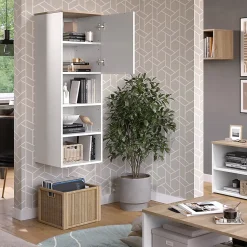 Vicco Armoire universelle Blanc/Sonoma 40.2x120cm avec une porte