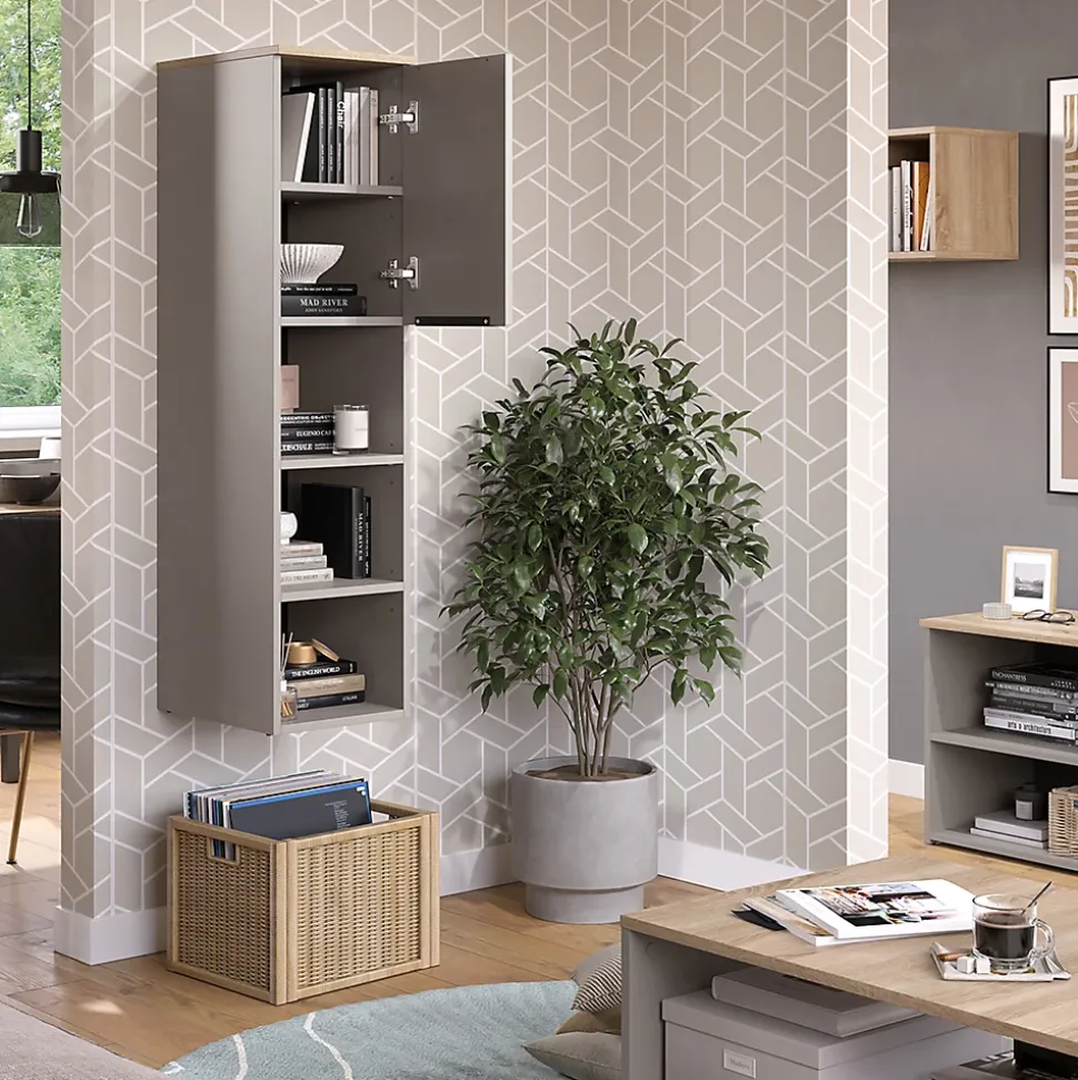 Vicco Armoire universelle Grège 30.2x120cm avec une porte