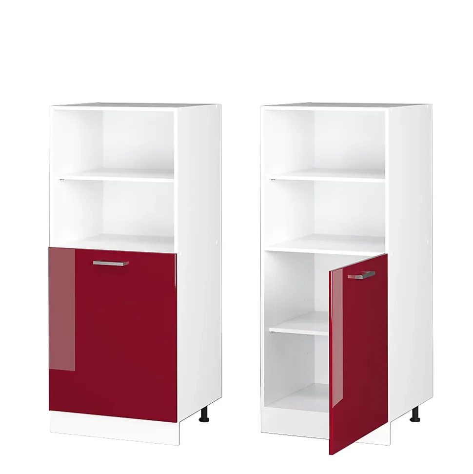 Vicco Armoire universelle Rouge bordeaux Haute brillance 60cm avec étagères ouvertes, et porte