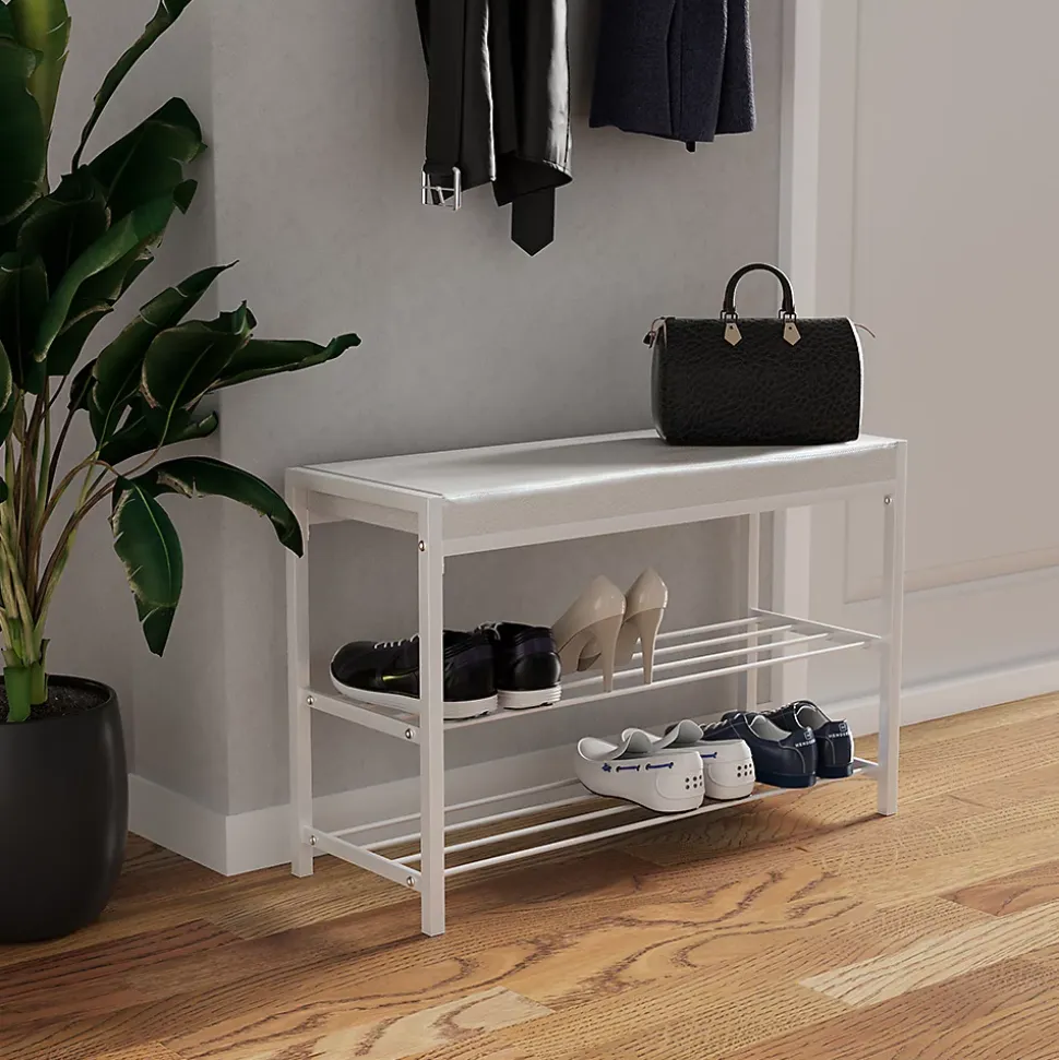 Vicco Banc à chaussures Blanc 80x52cm
