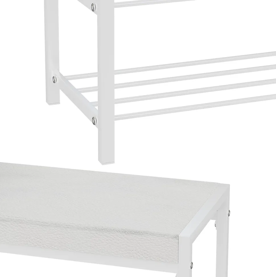 Vicco Banc à chaussures Blanc 80x52cm