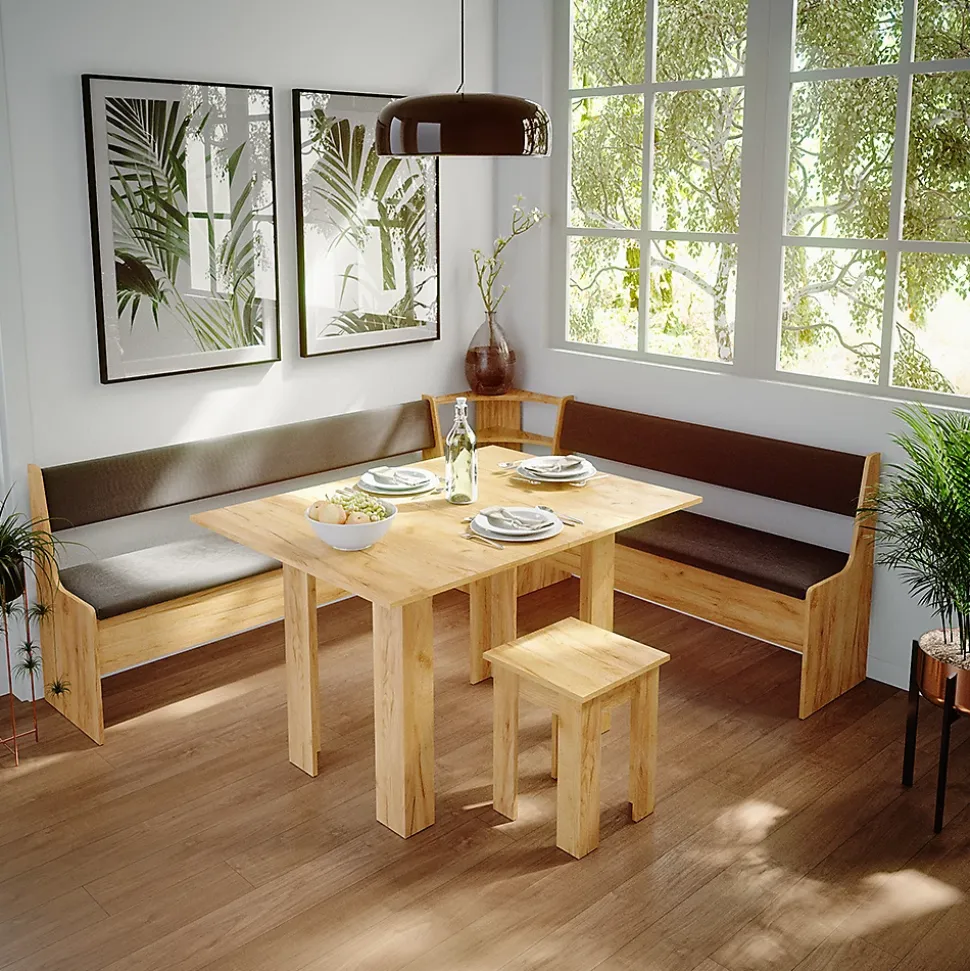 Vicco Banc dangle Chêne de force doré 136.6x41.5cm