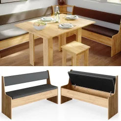 Vicco Banc dangle Chêne de force doré 136.6x41.5cm