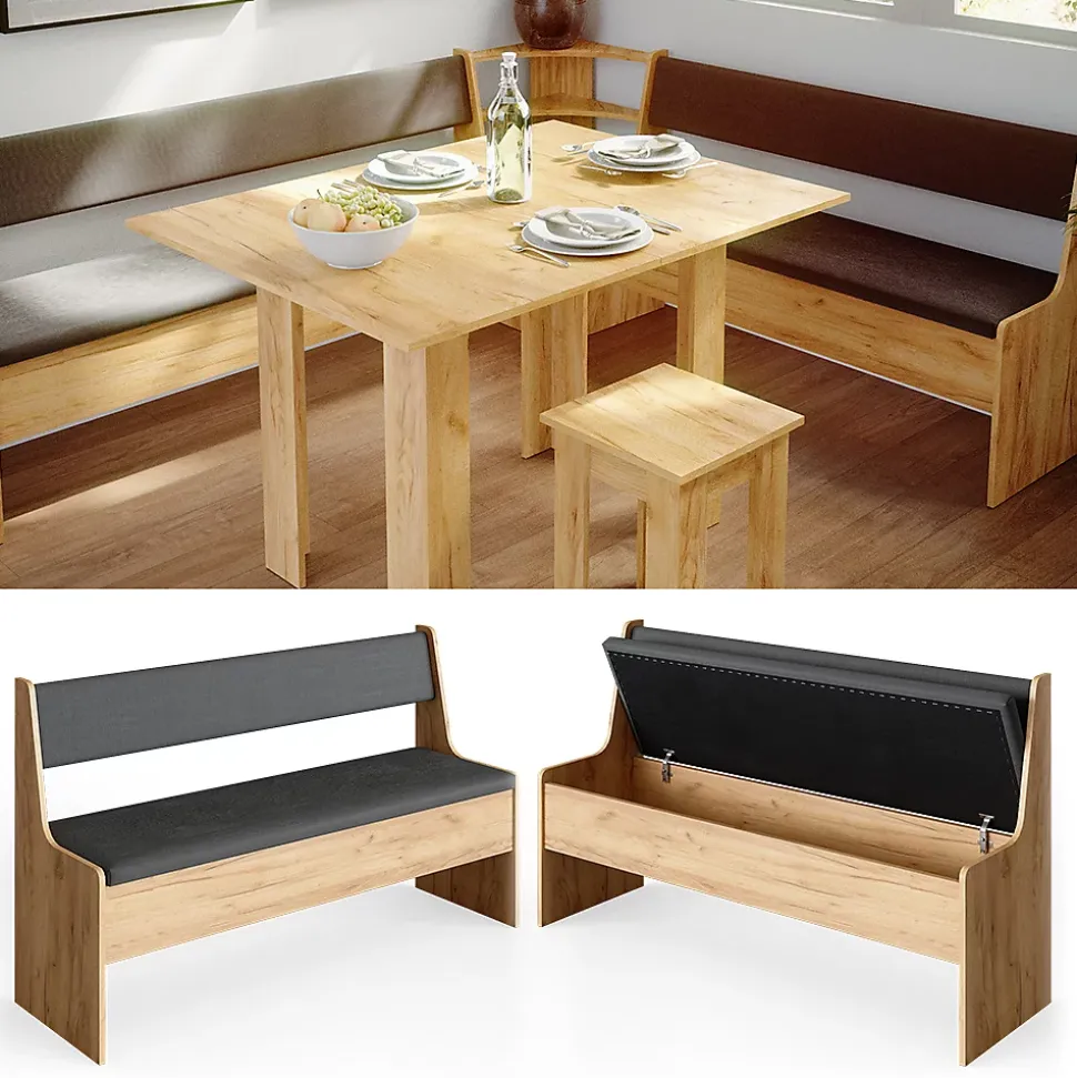 Vicco Banc dangle Chêne de force doré 136.6x41.5cm