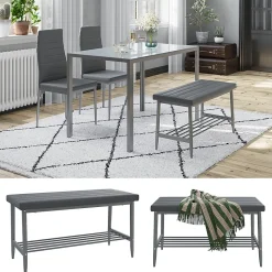 Vicco Banc dangle Gris 85x35cm