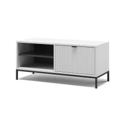 Vicco Banc pour chaussures Blanc 100x45cm avec porte pliante