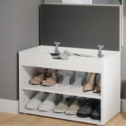 Vicco Banc pour chaussures Blanc 60x45cm