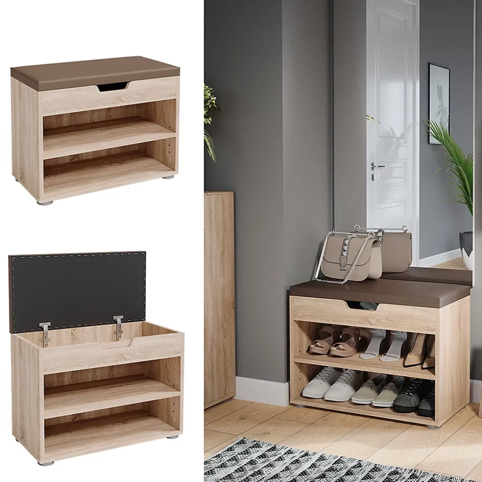 Vicco Banc pour chaussures Sonoma 60x45cm