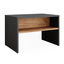 Vicco Banc pour chaussures Anthracite/chêne doré 60x60cm