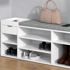 Vicco Banc pour chaussures Blanc 101.1x45cm