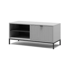 Vicco Banc pour chaussures Gris 100x45cm avec porte pliante
