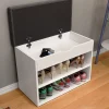 Vicco Banc pour chaussures Blanc 60x45cm avec support