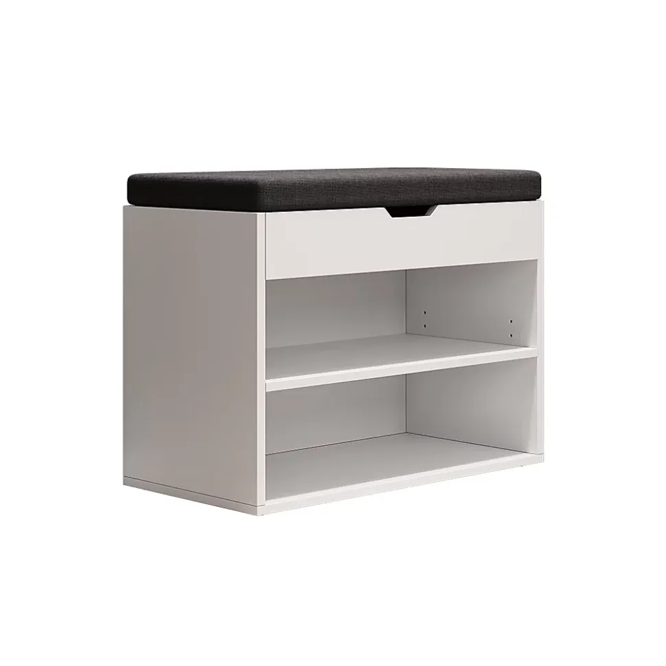 Vicco Banc pour chaussures Blanc 60x45cm avec support