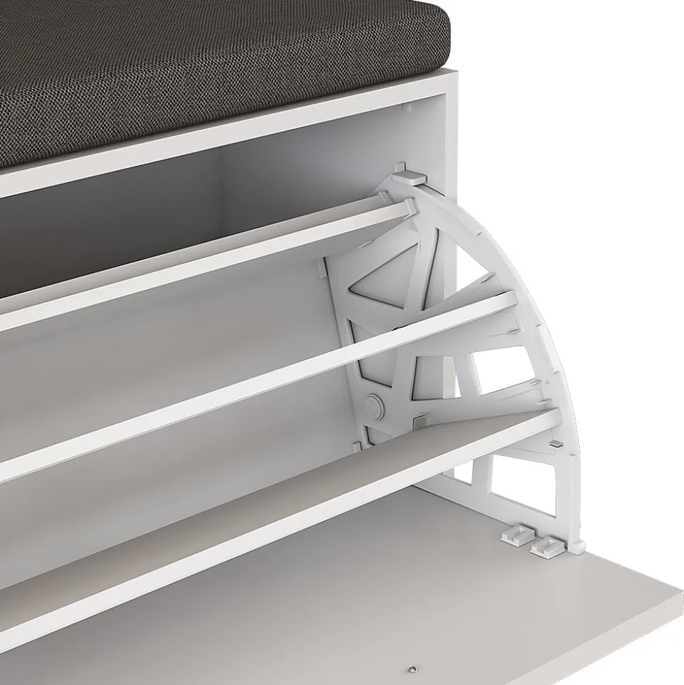 Vicco Banc pour chaussures Blanc 60x49.5cm avec support