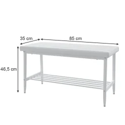 Vicco banquette Blanc 85x35cm