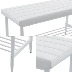 Vicco banquette Blanc 85x35cm