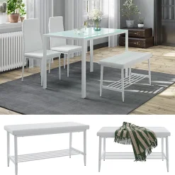 Vicco banquette Blanc 85x35cm