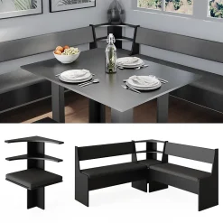 Vicco Banquette dangle salle à manger Noir 43.5x43.5cm