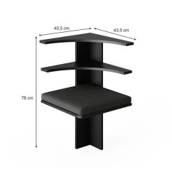 Vicco Banquette dangle salle à manger Noir 43.5x43.5cm