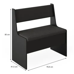 Vicco Banquette dangle salle à manger Noir 41.5x76.6cm