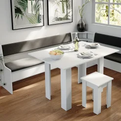 Vicco Banquette dangle salle à manger Blanc 41.5x166.6cm