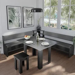 Vicco Banquette dangle salle à manger Noir 41.5x166.6cm