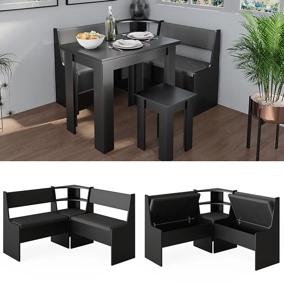 Vicco Banquette dangle salle à manger Noir 41.5x120cm