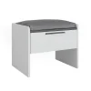 Vicco Banquette de salle à manger blanc/anthracite 53.5x41.1cm avec 1 tiroir