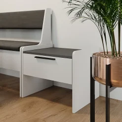 Vicco Banquette de salle à manger blanc/anthracite 53.5x41.1cm avec 1 tiroir