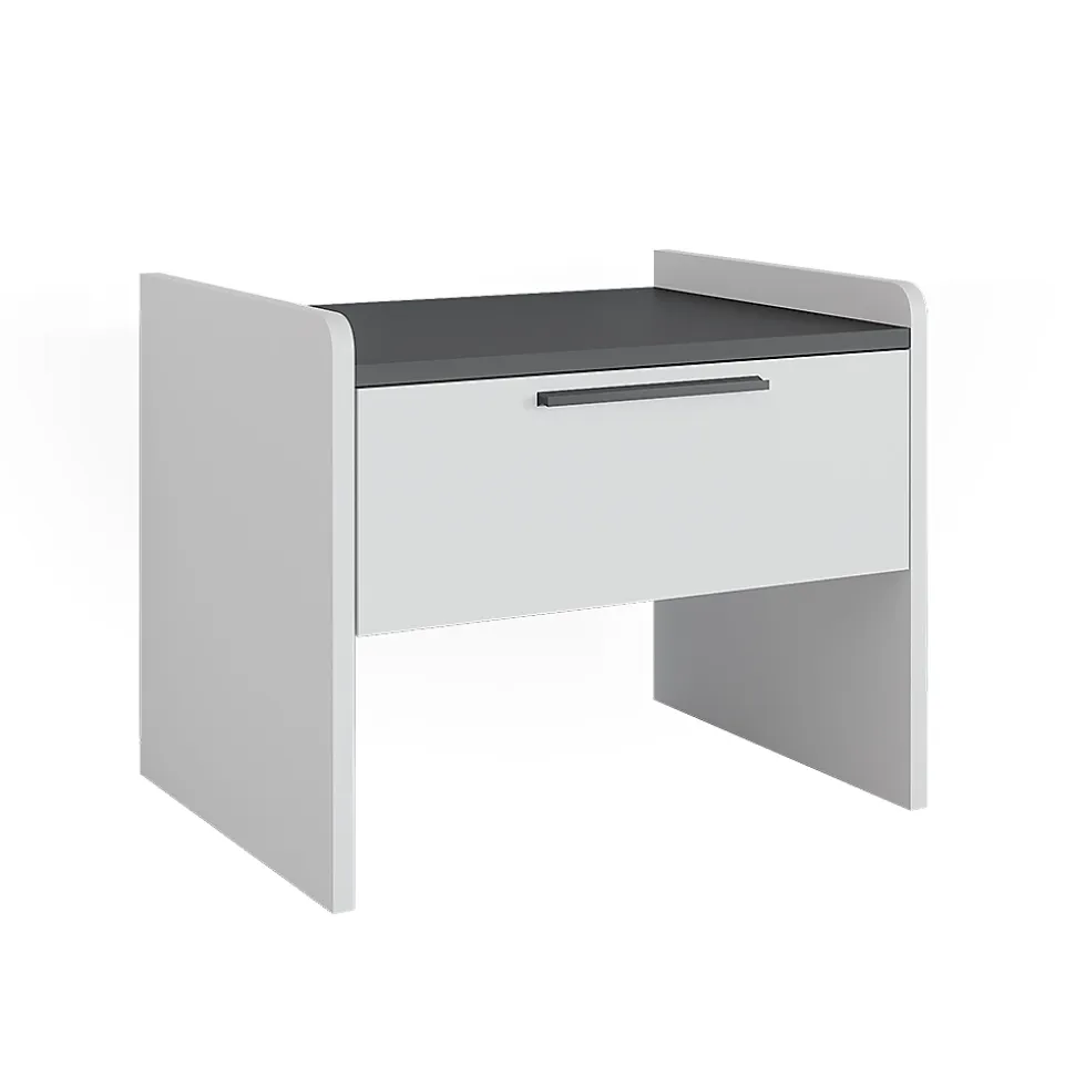 Vicco Banquette de salle à manger blanc/anthracite 53.5x41.1cm avec 1 tiroir