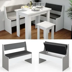 Vicco Banquette de salle à manger Blanc 41.5x106.6cm