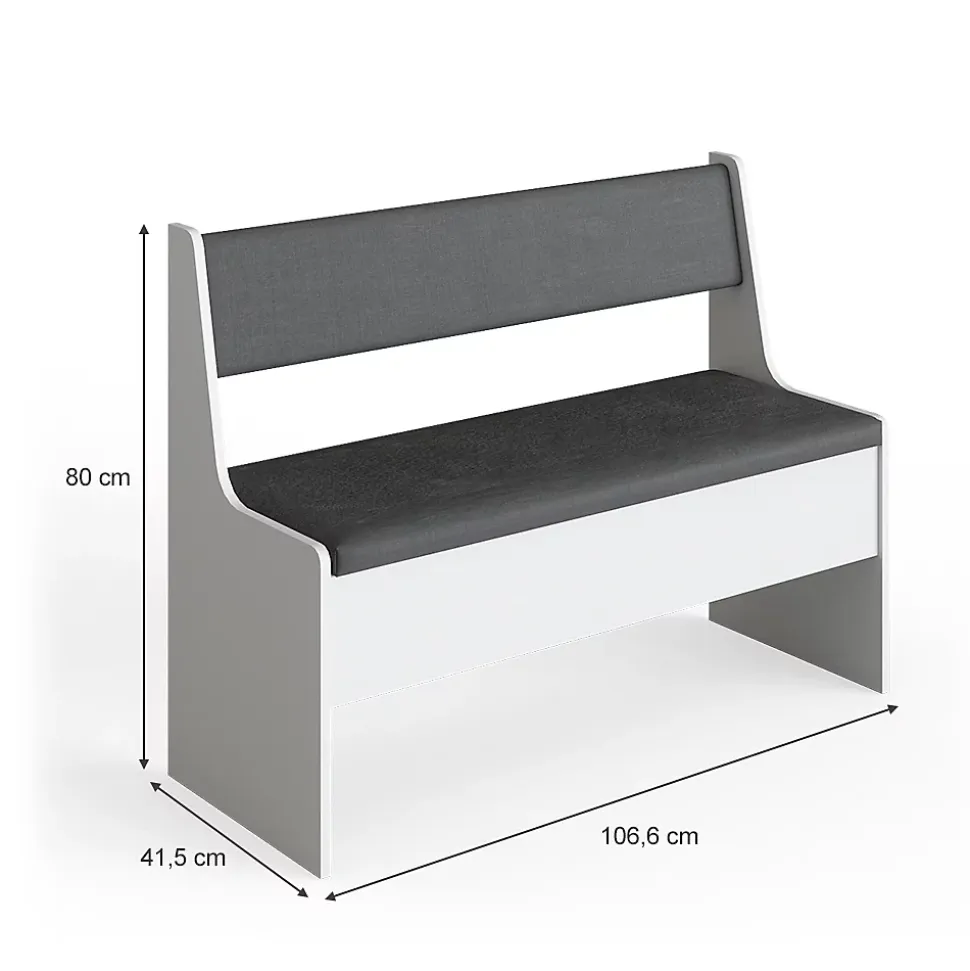 Vicco Banquette de salle à manger Blanc 41.5x106.6cm