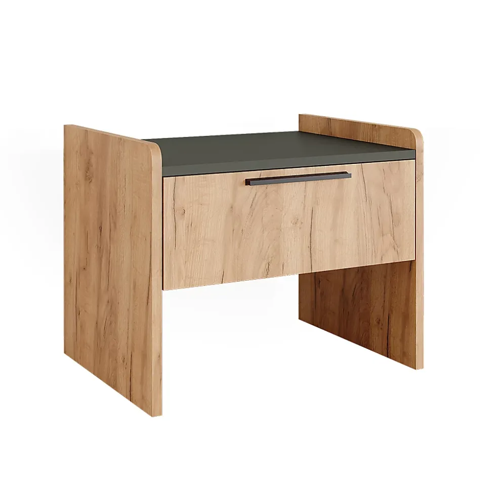 Vicco Banquette de salle à manger Chêne doré/anthracite 53.5x41.1cm avec 1 tiroir