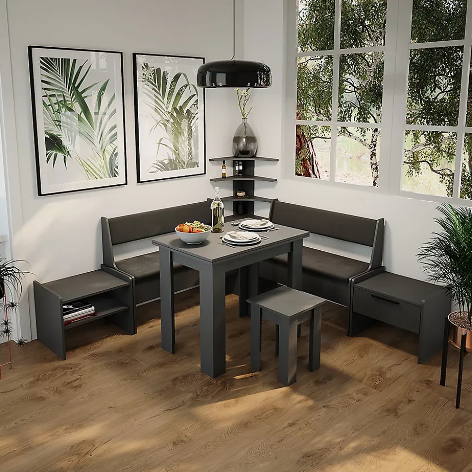 Vicco Banquette de salle à manger Anthracite 53.5x41.1cm avec 1 tiroir