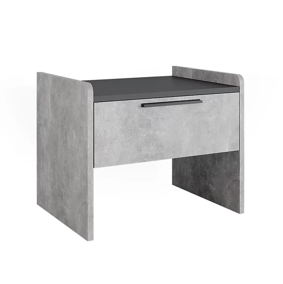 Vicco Banquette de salle à manger Béton/Anthracite 53.5x41.1cm avec 1 tiroir