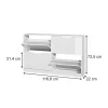 Vicco Benne à chaussures blanc/blanc brillant 116.6x72.5cm avec 4 compartiments