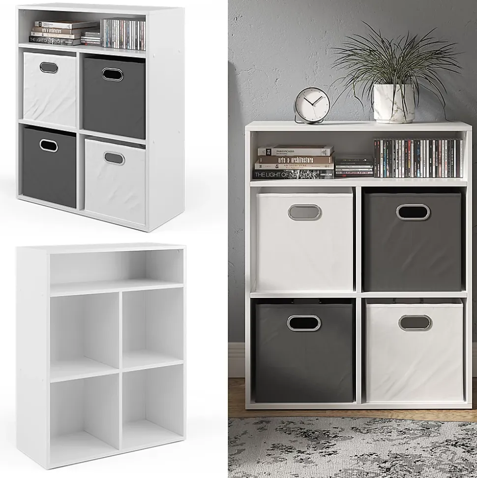Vicco Bibliothèque Blanc 72x90.2cm 4 compartiments