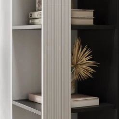 Vicco Bibliothèque Blanc 36x188cm avec 5 compartiments
