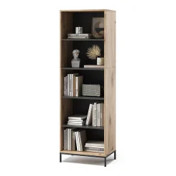 Vicco Bibliothèque Chêne Viking 60x180cm avec 5 compartiments