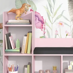 Vicco Bibliothèque enfant Rose 107.2x88.6cm sans boîtes pliantes