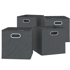 Vicco Boîte pliante Anthracite 30x30cm Lot de 4