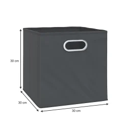 Vicco Boîte pliante Anthracite 30x30cm Lot de 4