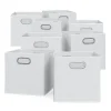 Vicco Boîte pliante Blanc 30x30cm Jeu de 8 pièces