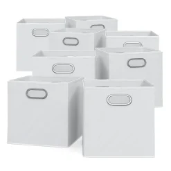 Vicco Boîte pliante Blanc 30x30cm Jeu de 8 pièces